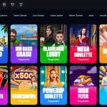 GoldWin live casino lobby with dealer-game categories