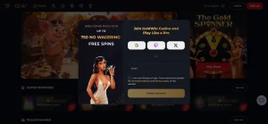GoldWin registration or login interface